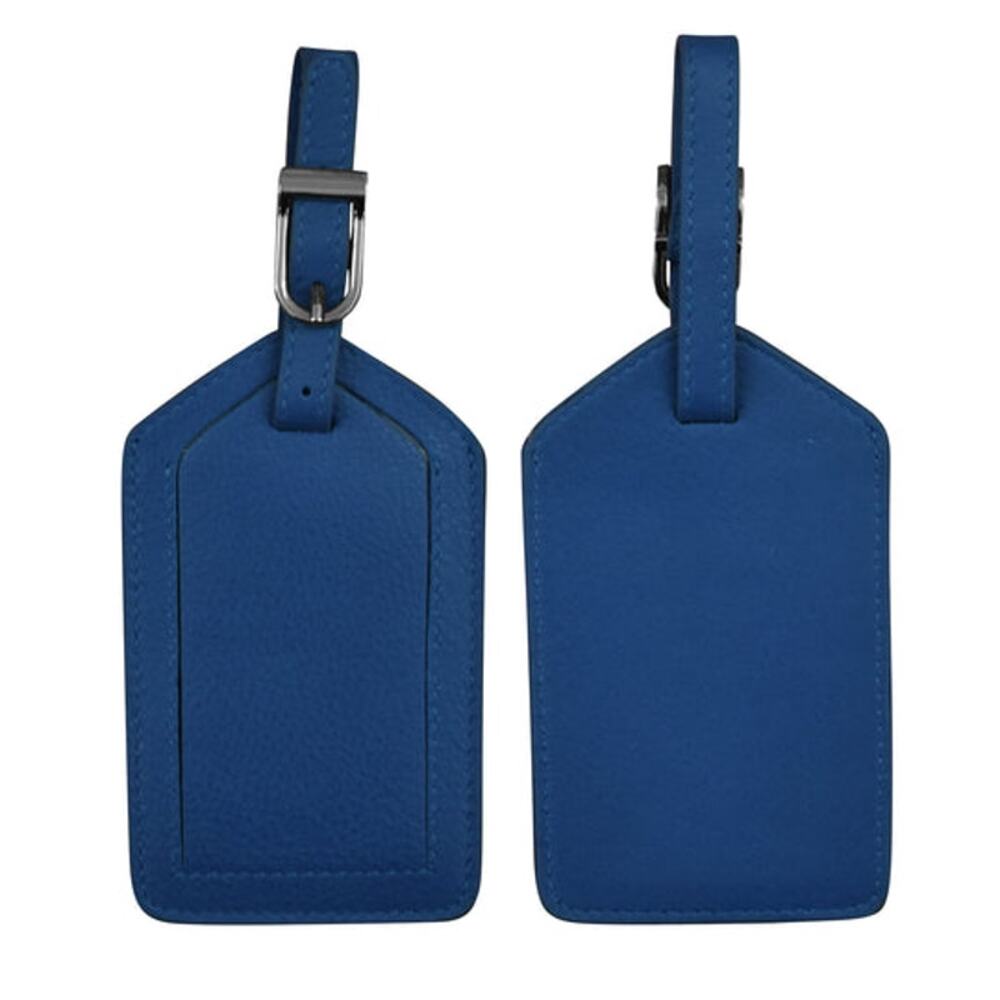 Leather Luggage Tag | Cobalt